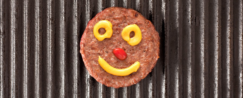 Hamburger mit Smiley