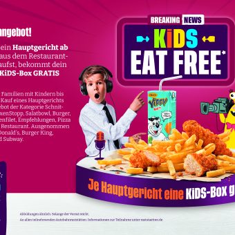 KiDS eat free Aktion bei Tank & Rast